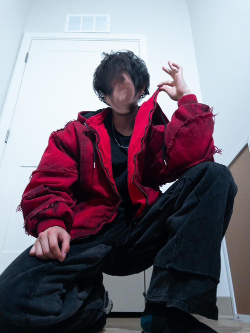 [COMING SOON]Over Sized Raw Edge Jacket